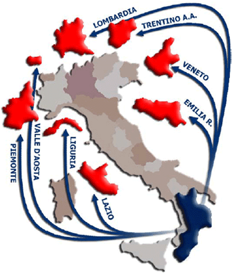 proiezione della 'ndrangheta in Italia